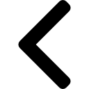 Daku paper sack left arrow icon